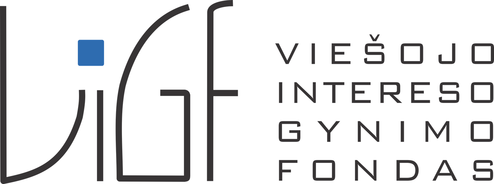 Viešojo intereso gynimo fondas - nevyriausybinė organizacija, siekianti sukurti efektyvią viešojo intereso gynimo sistemą Lietuvoje logo